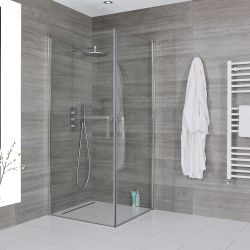 Cabine de douche d’angle à double porte pivotante – Choix de tailles - Portland