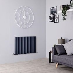 Radiateur design horizontal aluminium – 60 cm –– Anthracite – Choix de largeurs - Vitality Air