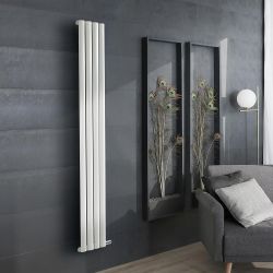 Radiateur design vertical électrique à énergie sèche – Choix de tailles, de finitions et de thermostats - Hudson Reed Vitality