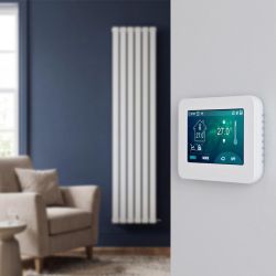 Hudson Reed Alpha - Radiateur design électrique vertical à énergie sèche 178,4cm - Choix de dimensions, de finitions et de thermostat Wi-Fi