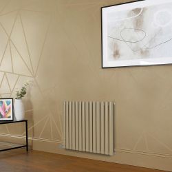 Radiateur électrique design horizontal - Brun (Elk Brown) - Choix de largeur, thermostat et cache-câble - Vitality
