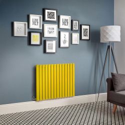 Radiateur électrique design horizontal - Jaune (Dandelion Yellow) - Choix de largeur, thermostat et cache-câble - Vitality