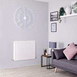 Radiateur design horizontal – Blanc – Colonnes plates - Choix de tailles – Sloane