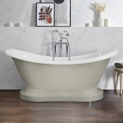 Baignoire îlot rétro à double dos – Sur socle – 175 cm x 73 cm – Choix de couleurs – Ryther