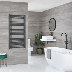Sèche-serviettes électrique – Anthracite – Choix de tailles et élément chauffant – Neva – ECOSO par Hudson Reed