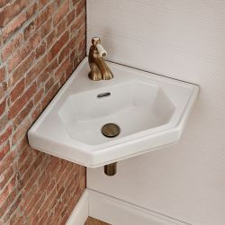 Lave-mains d'angle suspendu - Rétro - 42 x 29 cm - Richmond