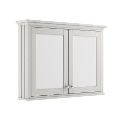 Armoire à miroir rétro – Gris clair (Timeless Sand) – 105 cm x 75 cm - Old London