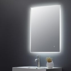 Miroir d’ambiance chauffant éclairé LED – 25 watts – 50 cm x 70 cm