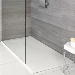 Receveur à effet texture – Blanc mat – Choix de tailles et de kit de rehausse - Rockwell