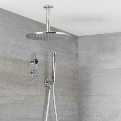 Douche Digitale Thermostatique 2 Fonctions - Pommeau Ø 30cm Plafond & Douchette - Narus