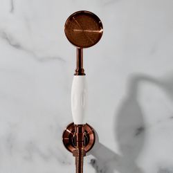 Douchette ronde rétro – Cuivre satiné – Elizabeth