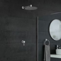 Kit de douche mécanique – Pommeau rond Ø 30 cm – Chromé - Como