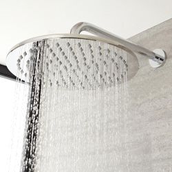 Pommeau de douche rond avec bras mural - 20 cm - Como