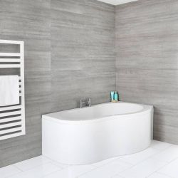 Baignoire d’angle et tablier – Asymétrique - Choix d’angle gauche ou droit – 150 cm x 100 cm – Ashbury