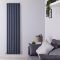 Hudson Reed Vitality - Radiateur design en aluminium vertical – Anthracite – 180 cm x 47 cm – Double rang