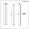 Hudson Reed Vitality - Radiateur design en aluminium vertical – Blanc – 180 cm x 23 cm – Double rang