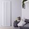 Hudson Reed Vitality - Radiateur design en aluminium vertical – Blanc – 180 cm x 59 cm – Double rang