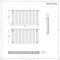 Radiateur design horizontal - 60 cm x 119 cm - Blanc - Aluminium - Double rang - Vitality Air