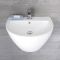 Vasque suspendue monotrou - Blanc – 53 cm x 44 cm - Ashbury