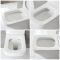 Cuvette WC suspendue carrée moderne – Sans bride – Blanc - Exton