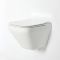 Cuvette WC suspendue carrée moderne – Sans bride – Blanc - Exton