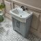 Meuble lave-mains – 56,4 cm – Avec lavabo – Choix de poignées et de finitions – Thornton