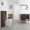 Meuble Lavabo 46.5x81cm & Pack WC Hoxton effet chêne foncé