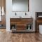 Meuble double vasque suspendu - Avec niches - 120 cm – Choix de finitions, vasque et lumières LED en option – Hoxton