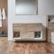 Meuble double vasque suspendu - Avec niches - 120 cm – Choix de finitions, vasque et lumières LED en option – Hoxton