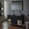 Meuble double vasque suspendu - Avec niches - 120 cm – Choix de finitions, vasque et lumières LED en option – Hoxton