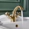 Hudson Reed Elizabeth - Mélangeur lavabo rétro monotrou - Commandes croisillon - Choix de finition