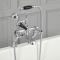 Hudson Reed Elizabeth - Mélangeur bain douche rétro - Commande en croisillon - Chromé et noir