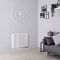 Hudson Reed Vitality - Radiateur design en aluminium horizontal – Blanc – Choix de largeur – Double rang - Raccordement central