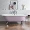 Baignoire îlot rétro à bord roulé – 178 cm x 82,5 cm – Choix de couleurs et de finition des pieds – Legend