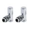 Robinets de radiateur d'angle en laiton - Adaptateur cuivre 16mm