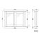 Armoire à miroir rétro – Bleu (Twilight Blue) – 105 cm x 75 cm - Old London