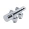 Robinet de radiateur d'angle - Chromé - Adaptateurs cuivre 15mm