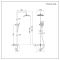 Colonne de douche thermostatique – Avec bec verseur baignoire, pommeau de douche rond et douchette – Choix de finitions – Arlo