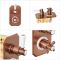 Hudson Reed Elizabeth - Mitigeur de douche thermostatique rétro encastré à 2 fonctions avec inverseur - Cuivre satiné