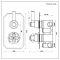 Hudson Reed Elizabeth - Mitigeur de douche thermostatique rétro encastré à 2 fonctions avec inverseur - Cuivre satiné