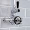 Hudson Reed Elizabeth - Mitigeur de douche thermostatique rétro exposé à 1 fonction - Chromé et noir