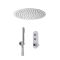 Douche thermostatique à boutons poussoir – Avec pommeau encastrable – 2 fonctions – Chromé – Choix de douchette – Idro