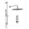 Douche thermostatique à boutons poussoir – Avec pommeau – 2 fonctions – Chromé – Choix de douchette – Idro