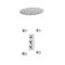 Kit de Douche Thermostatique Encastrable Pommeau Plafond Ø 40cm & Buses hydromassantes Fonctions distinctes ou simultanées