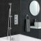 Kit de douche thermostatique – Kit douchette sur rampe – Set Remplissage Baignoire – Chromé - Como