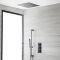 Kit de douche thermostatique avec mitigeur, pommeau de douche encastré et kit douchette sur rampe – Noir - Nox