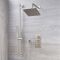 Mitigeur Thermostatique Douche - Pommeau 20cm & Kit douchette - Nickel Brossé - Harting