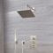 Mitigeur Thermostatique - Pommeau 20x20cm & Kit Douchette - Nickel Brossé - Harting