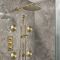 Mitigeur douche thermostatique - Avec pommeau mural, douchette sur rampe et jets hydromassants - 3 fonctions - Choix de finitions - Otto