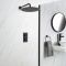 Kit de douche noir - Mitigeur thermostatique encastrable & pommeau de douche Ø 30cm - Nox